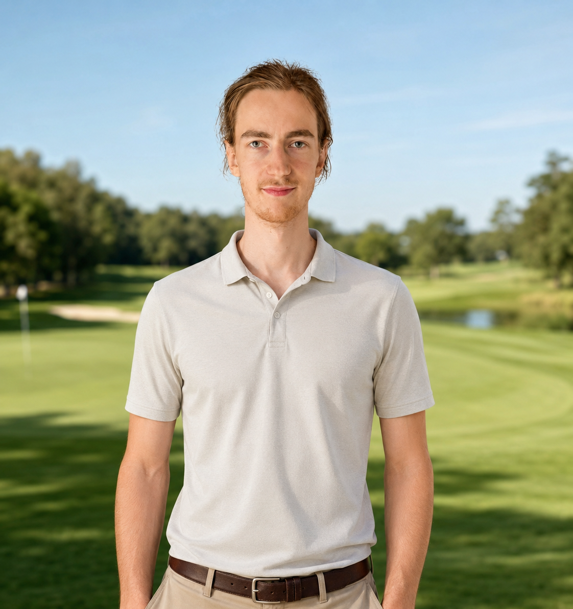 Lukas auf dem Golfplatz
